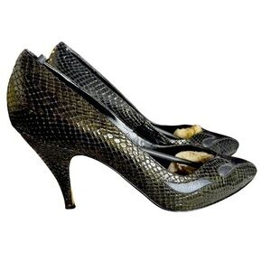 Jasmin 'Misty' Vintage Pumps Size 8.5, Gunmetal, w/ Original Box & Tissue Paper